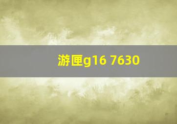 游匣g16 7630